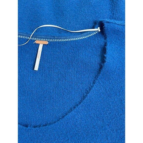 Free People Blue Hand-Dyed Oversized Sweater Pullover Cozy Knit Small OB1325064 - Picture 9 of 13